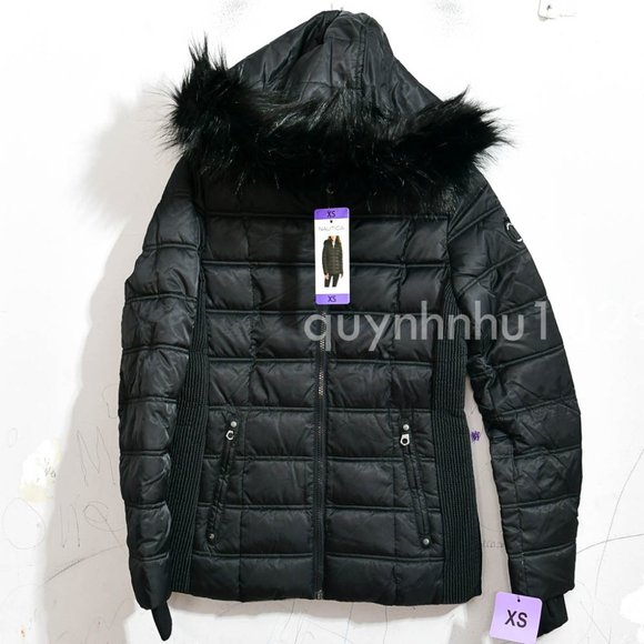 NWT Nautica women Puffer Jacket in  Black - Picture 2 of 9